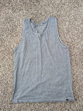 Hurley Men's Pinstripe Gray Tank Top - Medium